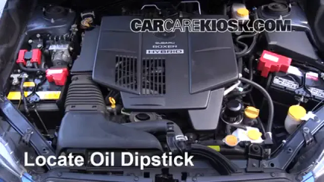 2015 Subaru XV Crosstrek Hybrid 2.0L 4 Cyl. Huile Vérifier le niveau de l'huile